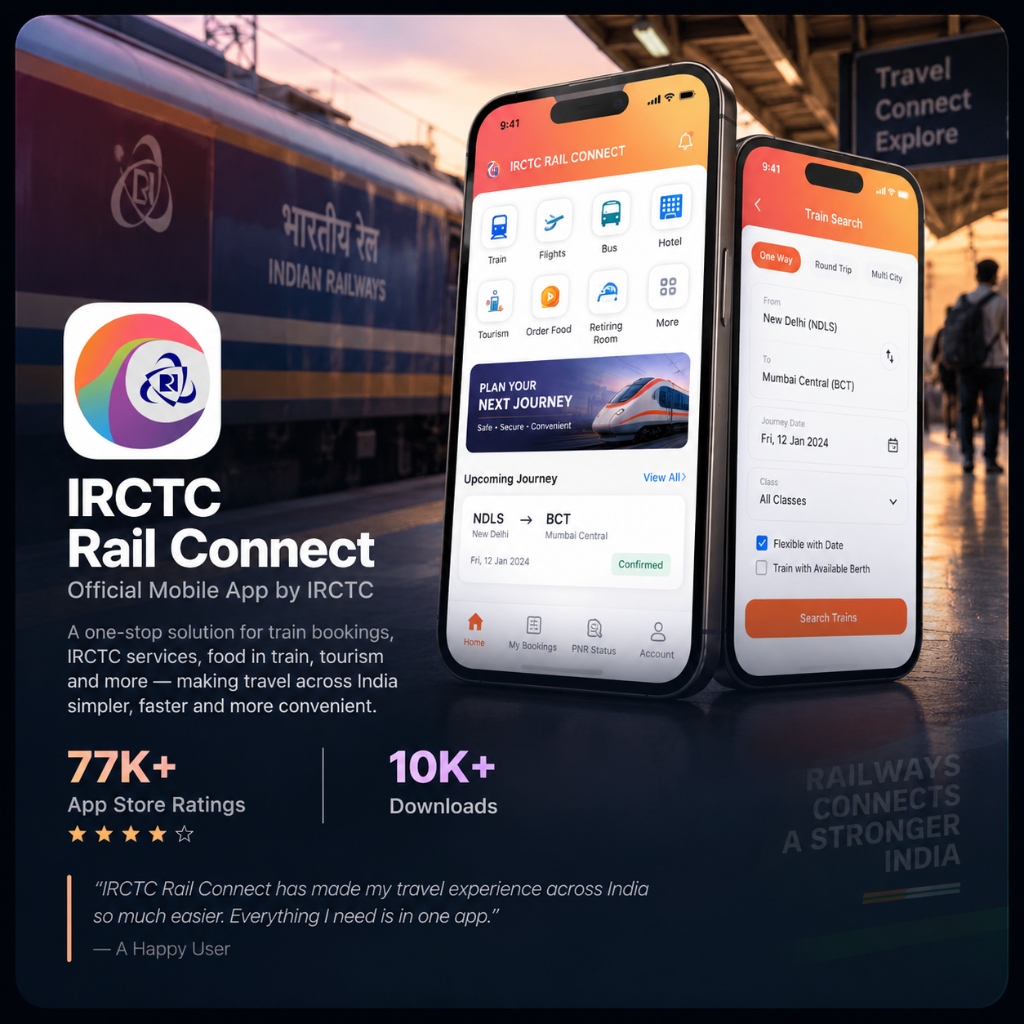 IRCTC Rail Connect - Official Mobile App